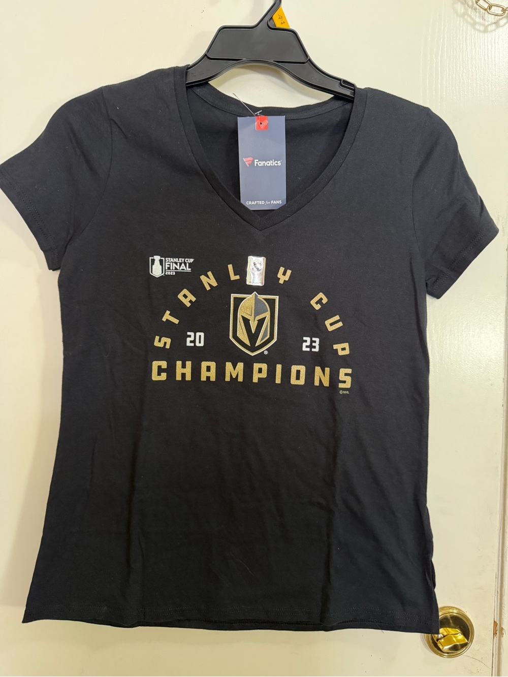 Fanatics Vegas Golden Knights 2023 Stanley Cup Champions Black Tee (184)